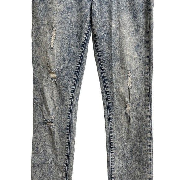 Life in Progress Women's Acid Wash Distressed Jeans Size 27 Slim Grunge Y2K - Picture 5 of 10
